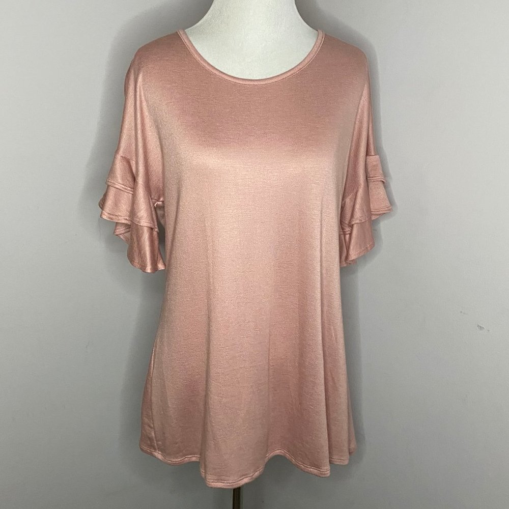 NWT Agnes & Dora Pink Flirty Sleeve Tunic
